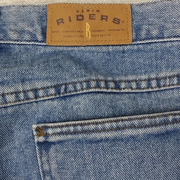 Riders Denim Vintage Blue Medium Wash Five Pocket High Rise Straight Leg Jeans - Picture 12 of 12